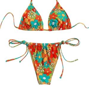 NWOT Floral Bikini